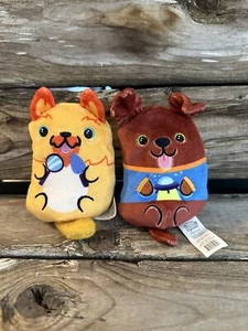 Dogs vs Squirls Squirrels Plush 4" Beans Lot of 2 NO Tags Jack and Annie - Picture 1 of 13