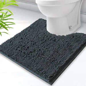 Toilet Rugs U-Shaped Soft Non Slip Water Absorbent t Dries Quickly Machine Wa... - Picture 1 of 7