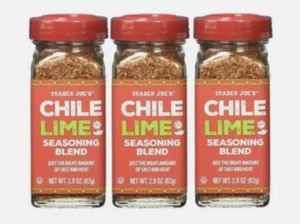 3 Pack Trader Joe's Chile Lime Seasoning Blend Spice 2.9oz (82g) NEW Free Ship - Picture 1 of 6