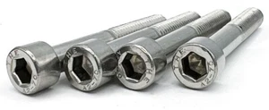 4 Center Cap Screws 8mm x 55mm, Stainless, Wheel Hub Cap - Picture 1 of 7