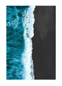 Poster Winter Waves Poster per arredo soggiorno Stampa spiaggia made in italy - Picture 1 of 29