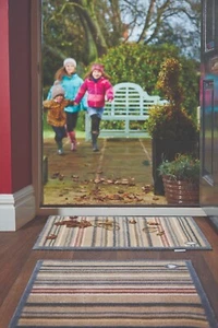Hug Rug (Stripe 26) Dirt Trapper Door Mat & Runner Available Machine Washable - Picture 1 of 7