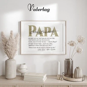Poster zum Vatertag auf Boarisch – Geschenk für Papa mit bayerischem Spruch - Bild 1 von 2