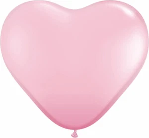 Qualatex DISCONTINUED 11" Pink Heart Shaped Latex Balloon 10 Count - Picture 1 of 1