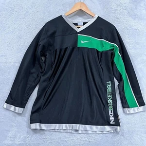 Nike Shirt Boys XL Basketball Swoosh Vintage Youth Green Black - Picture 1 of 10