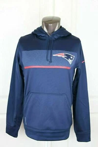 Men's Nike New England Patriots Therma-Fit NFL Logo Essential sz S Blue Hoodie - Picture 1 of 8