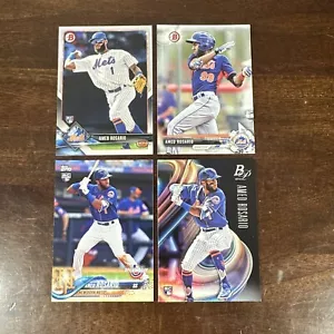 ✨⚾️✨ (4) AMED ROSARIO ROOKIE PROSPECT LOT w/ Bowman Platinum ++ Mets Dodgers - Picture 1 of 3