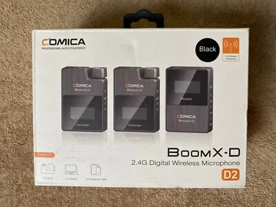 Comica Boom X-D2B (2TX+RX) 2.4G Digital Wireless Microphone System - Black - Image 1 of 4