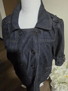 Ann Taylor Loft Denim Shirt/Jacket Petite Large Button Front Preloved - Picture 1 of 6