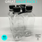 240 ct 12 oz clear plastic bottles w/lid & Handles: juice soda beer bar business