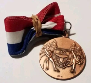 Medalla de bronce olímpica junior del Campeonato Internacional de Patinaje de Velocidad 1987 - Imagen 1 de 6