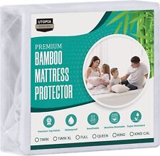 Waterproof Bamboo Mattress Protector  Stretches up to 15 Inches Utopia Bedding