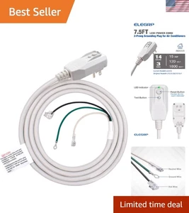 14 AWG LCDI Netzkabel für Klimaanlage - zertifiziert, 7,5 Fuß, 15 A Sicherheitsgarantie - Bild 1 von 9