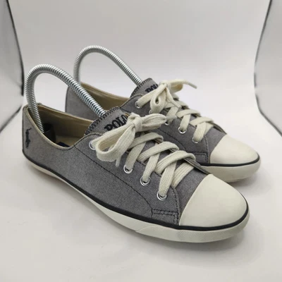 Polo Ralph Lauren Zapatos Mujer Talla 7.5 Lona Oxford Parte Superior Baja Informales Tenis Foto 1 de 4