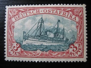 ÁFRICA ORIENTAL COLONIA ALEMANA Mi. #39IIB sello de yate Kaiser como nuevo! CV $48,00 - Imagen 1 de 2