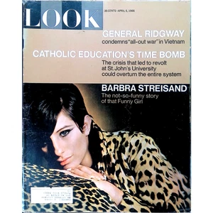 Look Magazine APR 5 1966 Barbara Streisand Catholic School Education Timebomb - Picture 1 of 14