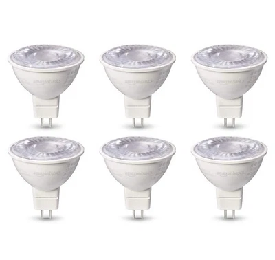 Amazon Basics MR16 LED Bulbs, 50W Eq, 3000K, GU 5.3 , Dimmable, 6-Pack - Image 1 of 4