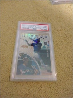 Bowman's Best Mirror Image 1997 Ken Griffey Jr, Barry Bonds refractor #MI5 Foto 1 de 4