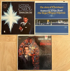 Tennessee Ernie Ford 3 Christmas vinyl LP lot - The Star Carol - Sing We Now Of - Imagen 1 de 4