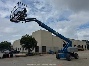 2016 Genie S-85 85' 4WD Dual Fuel Telescopic Boom Lift Man Aerial Jib bidadoo - Picture 1 of 12