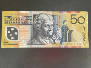 2009 $50 SF09 Last Prefix Australian Banknote Fifty Dollar Australian SF 09 - Picture 1 of 2
