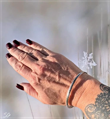 Italian Sterling Silver Flat Chain Bracelet 8” 10.28g Estate Elegant Simple - Image 1 of 4