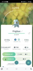 Shiny Frigbax Pokemon Go Osaka Exculsive Uber Rare. - Picture 1 of 1