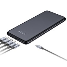 AUKEY USB C Power Bank 20000mAh Caricabatterie Portatile con 4 Porte e 3 Ingr