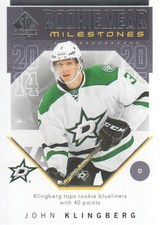 2018-19 SP Authentic Hockey Rookie Year Milestones #RYM-JK John Klingberg