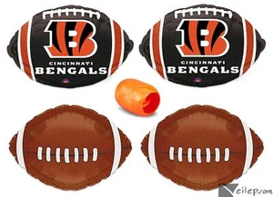 Cincinnati Bengals Fútbol Mylar Foil Starter 5 piezas Globos, Naranja Negro Blanco - Imagen 1 de 3