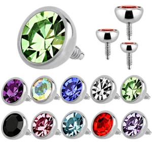 Labret Monroe Lippenpiercing Aufsatz Zirkonia Kristall für 1,2mm Innengewinde - Bild 1 von 1