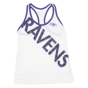 NIKE Baltimore Ravens Womens Vest White Sleeveless USA M - Picture 1 of 6