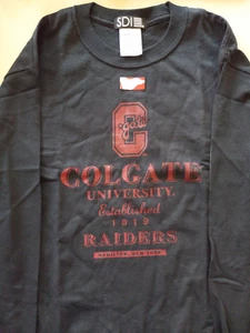 Colgate University Raiders Hamilton New York Long Sleeve T shirt SMALL Black - Picture 1 of 3