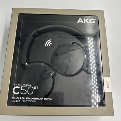 AKG Harman C50BT On-Ear Wireless Bluetooth Headphones - New Sealed - Image 1 of 4