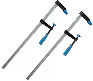 Silverline F Clamps Wood Working 2pc 600mm Heavy Duty Cast Iron Metal clamp 24" - Picture 1 of 1