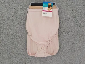 RADIANT BY VANITY FAIR PANTIES 3 PK SZ XXXL 10 HI-CUT STRETCH PINK TAN BLACK NWT - Picture 1 of 4