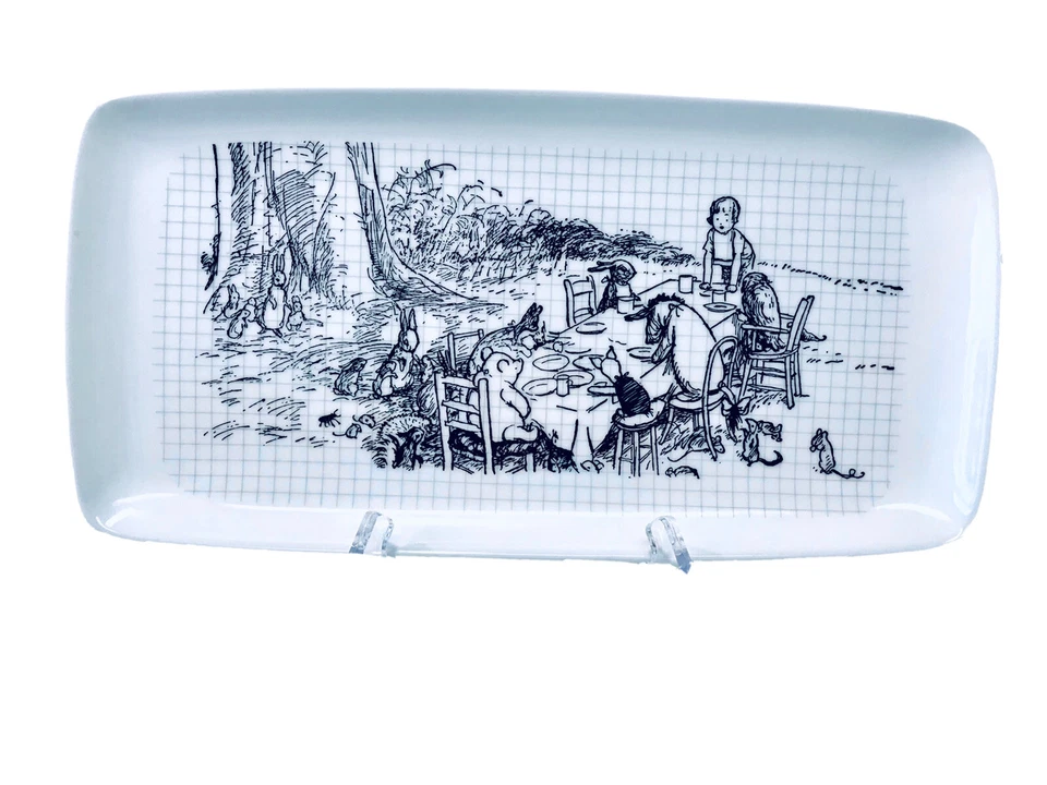 Disney Sketchbook Winnie The Pooh Serving Bread Tray 13" X 6" Rectangular