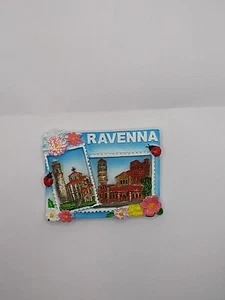 MAGNETE CALAMITA RESINA FRIGO SOUVENIR FRIDGE MAGNET RAVENNA EMILIA ROMAGNA - Foto 1 di 1