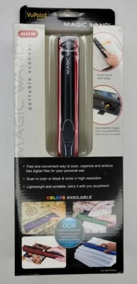 VuPoint Magic Wand Handheld Scanner RED Portable Memory Card ST415R - Image 1 of 4