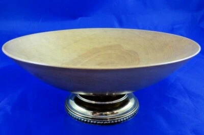 复古浅色木质碗黄铜底座约 7x4 糖果盘饰品托盘 — 第 1/4 张图片