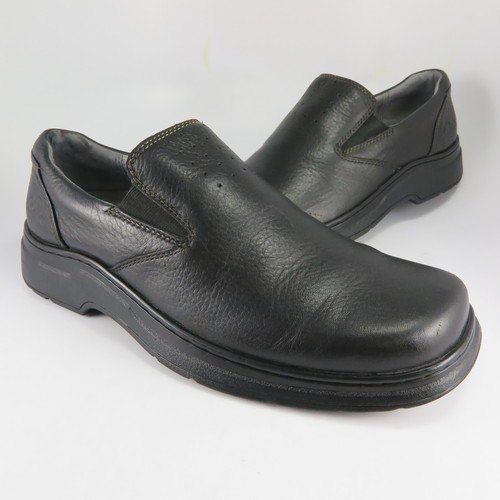 Mocassini Clarks punta quadrata uomo taglia 7 5M scarpe eleganti nere in pelle testurizzata