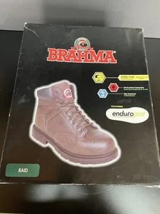 brahma mens steel toe work boots  - Picture 1 of 7