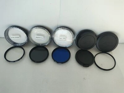 Hoya Japan 55mm Filters Depolarize Cir, Blue 80A, Cross Screen +Cannon Covers - Image 1 of 4