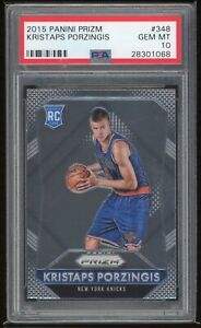 2015-16 Kristaps Porzingis Panini Prizm Rookie RC PSA 10 #348