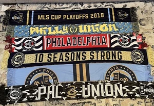 Lote de 6 bufandas Adidas cuello con volantes Philadelphia Union bufanda de fútbol MLS 2018 10ª temporada - Imagen 1 de 9