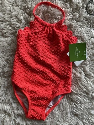 Kaye Spade Sz 18 Mo Infant Scalloped One-piece Swimsuit Textured Coral $46 - Image 1 of 4