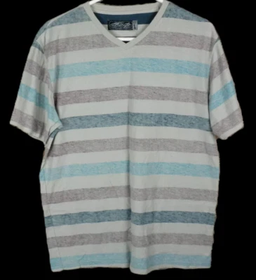 Camiseta retrofit para hombre roja/verde azulada/gris descolorida talla L Foto 1 de 4