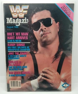WWF Magazine August 1988 Bret "The Hit Man" Hart Cover Vintage WWE **READ** - Picture 1 of 23