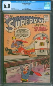 Superman #123 (1958) ⭐ CGC 6.0 ⭐ Supergirl Tryout! Silver Age DC Comic - Picture 1 of 2