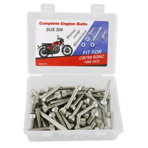 Juego de 1 tuerca de tornillo de motor de acero inoxidable apto para HONDA CB750 SOHC 1968-1978 - Imagen 1 de 14